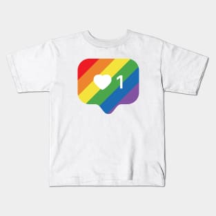 LGBTQ Instagram Heart Notification Kids T-Shirt